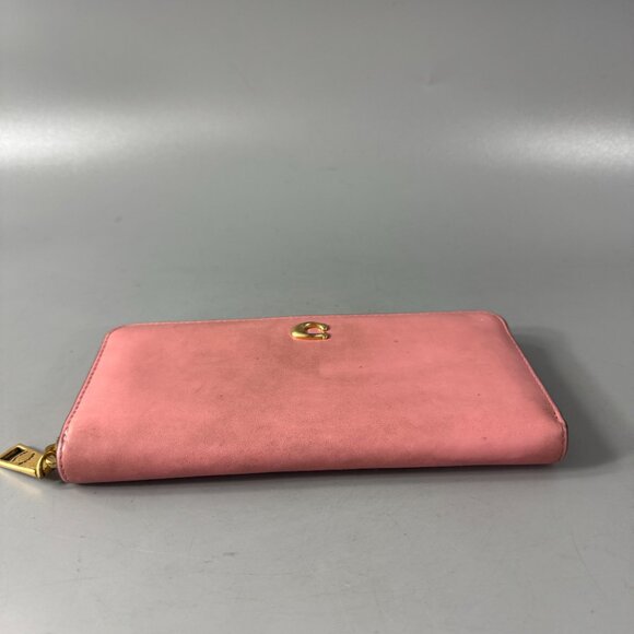 COACH Smooth Leather Slim Accordion Zip-Around Wallet, - Picture 7 of 15